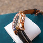 Affordable 41mm Rose Gold OBLVLO GCM-MUT - Luxury Rainbow Zirconia Bezel Automatic Watch