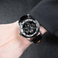OBLVLO GCM-MUT - Men's Luxury Black Zirconia Bezel & Dial Multifunction Moon Phase Style Automatic Mechanical Watch