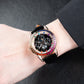 Affordable 41mm Rose Gold OBLVLO GCM-MUT - Luxury Rainbow Zirconia Bezel Automatic Watch