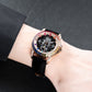 Affordable 41mm Rose Gold OBLVLO GCM-MUT - Luxury Rainbow Zirconia Bezel Automatic Watch