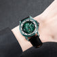 Luxury Green Zirconia Automatic Multifunctional Mechanical Moon Phase Style Watch - OBLVLO GCM-MUT