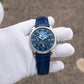OBLVLO AM-FG Men's 41mm Automatic Watch - Luxury Blue Dial Moon Phase/Week/Date Dress Watch