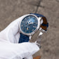 OBLVLO AM-FG Men's 41mm Automatic Watch - Luxury Blue Dial Moon Phase/Week/Date Dress Watch