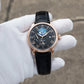 OBLVLO AM-FG Rose Gold 41mm Black Dial Multi-Function Month/Week/Date Luxury Dress Wrist Watch for Men