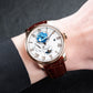 OBLVLO AM-FG Rose Gold 41mm White Multi-Function Dial Design - Week and Month and Date and 24 Hours Business Watches