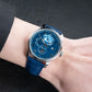 OBLVLO AM-FG Men's 41mm Automatic Watch - Luxury Blue Dial Moon Phase/Week/Date Dress Watch