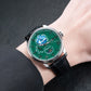 OBLVLO AM-FG Green Dial Watches for Men - Luxury Automatic Multi-Function Month/Week/Date Dress Watch