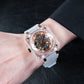 High Quality Full Sapphire Square Case Skeleton Automatic Watch For Men's - OBLVLO BRM Series Rose Gold Dial