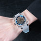 Affordable Luxury OBLVLO BRM Series - Men's Full Sapphire Blue Skeleton Automatic Mechanical Watch