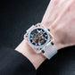 Affordable Luxury OBLVLO BRM Series - Men's Full Sapphire Blue Skeleton Automatic Mechanical Watch