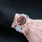 OBLVLO BRM Series - High Quality Red Dial & Full Sapphire Square Case Skeleton Automatic Watch