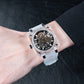 OBLVLO BRM Series - Black Dial & Full Sapphire Square Case Skeleton Mechanical Watch For Men's