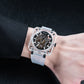 OBLVLO BRM Series - Black Dial & Full Sapphire Square Case Skeleton Mechanical Watch For Men's
