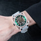 Affordable Luxury OBLVLO BRM Series Green Dial & Full Sapphire Square Case Skeleton Automatic Watch