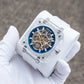 Affordable Luxury OBLVLO BRM Series - Men's Full Sapphire Blue Skeleton Automatic Mechanical Watch