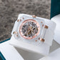 High Quality Full Sapphire Square Case Skeleton Automatic Watch For Men's - OBLVLO BRM Series Rose Gold Dial