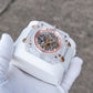 High Quality Full Sapphire Square Case Skeleton Automatic Watch For Men's - OBLVLO BRM Series Rose Gold Dial