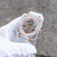 High Quality Full Sapphire Square Case Skeleton Automatic Watch For Men's - OBLVLO BRM Series Rose Gold Dial