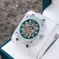 Affordable Luxury OBLVLO BRM Series Green Dial & Full Sapphire Square Case Skeleton Automatic Watch