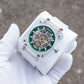 Affordable Luxury OBLVLO BRM Series Green Dial & Full Sapphire Square Case Skeleton Automatic Watch