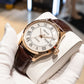 OBLVLO GC-SIM White Dial 41mm Rose Gold Roman Numerals Day Date Automatic Watch
