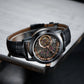 OBLVLO VMQ Series - Affordable Luxury Black & Rose Gold Case Mens Automatic Tourbillon Style Dial Dress Zirconia Watches