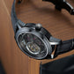 OBLVLO VMQ Series - Affordable Luxury All Black/Diamond Zirconia Case Mens Automatic Tourbillon Style Dial Dress Watches