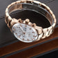 Affordable Luxury Men Pilot Chronograph Style Rose Gold Watches - Oblvlo Design IM-MU PWW