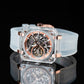 OBLVLO Affordable Luxury Rose Gold Skeleton Tourbillon Wrist Watch For Men - BR-TB-IPWR