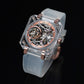 OBLVLO Affordable Luxury Rose Gold Skeleton Tourbillon Wrist Watch For Men - BR-TB-IPWR