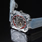 OBLVLO High Quality Full Sapphire Red Skeleton Tourbillon Mechanical Watch - BR-TB-IRWR