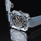 OBLVLO Full Sapphire Case Blue Tourbillon Skeleton Watch For Men - BR-TB-ILWR