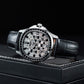OBLVLO FM-DSL - Men's 40mm Square Luxury Black Baguette Stone Zircon/Moissanite Automatic Mechanical Watch