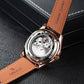 Affordable 40mm Square Rose Gold OBLVLO FM-DSL - Luxury Rainbow Baguette Stone Zircon/Moissanite Bezel Automatic Watch