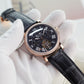 OBLVLO YM Black Dial & Rose Gold Luxury Multi-Function Tourbillon style Month/Week/Date Automatic Watches