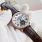 OBLVLO YM Rose Gold Tourbillon style Automatic Mechanical Diamond Dress Watches - Multi-Function year/month/week/day