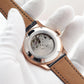 OBLVLO GC-SIM White Dial 41mm Rose Gold Roman Numerals Day Date Automatic Watch