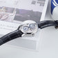 OBLVLO AM Vintage Dress Automatic Watches - White Dial & Multifunction Two Eyes Mother of Pearl Subdial Watch