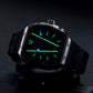 OBLVLO ZM-MA All Black Tonneau Mechanical Automatic Watch - Luxury Fashion Super Luminous Skeleton Dial Watch For Men's