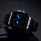 OBLVLO ZM-PH All Black Tonneau Case Men's Luxury Skeleton Watch - 3D Sculpted Dragon Phoenix Dial Automatic Mechanical Sport Watch