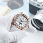 OBLVLO FM-SL-DD-D Rose Gold 39mm Square & White Dial Automatic Moonphase Business Wrist Watches