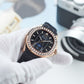 Luxury Men's 39mm Square Crystal Bezel Automatic Moonphase Watch | OBLVLO FM-SL-DD-D Business Wrist Watches