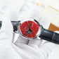 Classic Meets Modern OBLVLO NW Series 40mm Automatic Victory Red Color Partial Skeleton Dial Dress Watch