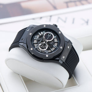 OBLVLO HM-GT - Men's Classic All Black Case & Dial with Date Miyato Automatic Movement Waterproof Watch