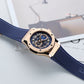 Rose Gold OBLVLO HM-GT Analog Miyato Automatic Waterproof Watches for Mens with Rubber Strap Luminous Easy Reader Dial