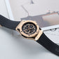 OBLVLO HM-GT - Mens Rose Gold Case Miyato Automatic Watch for Men with Date Luminous Fashion Wristwatch