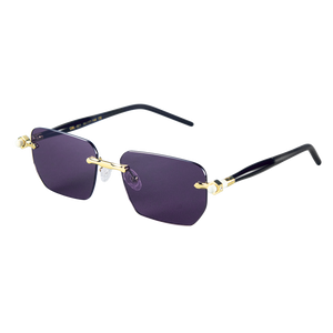 OBLVLO OBL-801-G: Unisex Luxus Retro Lila Spiegel 400 UV-Schutz Business Sonnenbrille für Herren & Damen