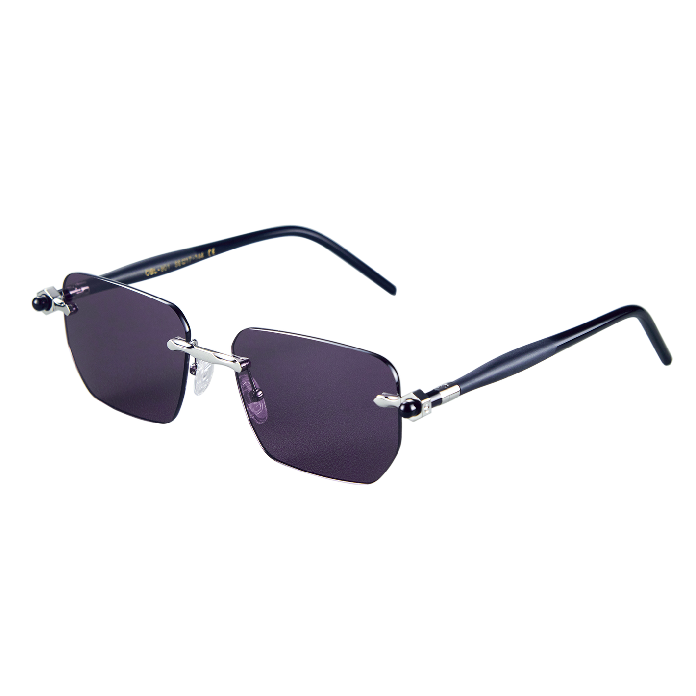 OBLVLO OBL-801-S: Luxuriöse Retro-Sonnenbrille mit rechteckigen, violetten Gläsern für Damen und Herren, 400 UV-Schutz