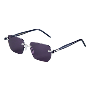 OBLVLO OBL-801-S: Luxuriöse Retro-Sonnenbrille mit rechteckigen, violetten Gläsern für Damen und Herren, 400 UV-Schutz