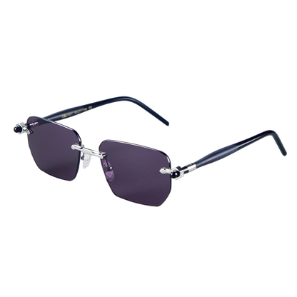 OBLVLO OBL-801-S: Luxuriöse Retro-Sonnenbrille mit rechteckigen, violetten Gläsern für Damen und Herren, 400 UV-Schutz